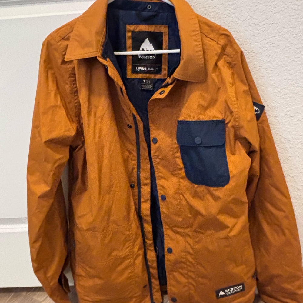 Burton Men's Orange Jacket with Navy Accents